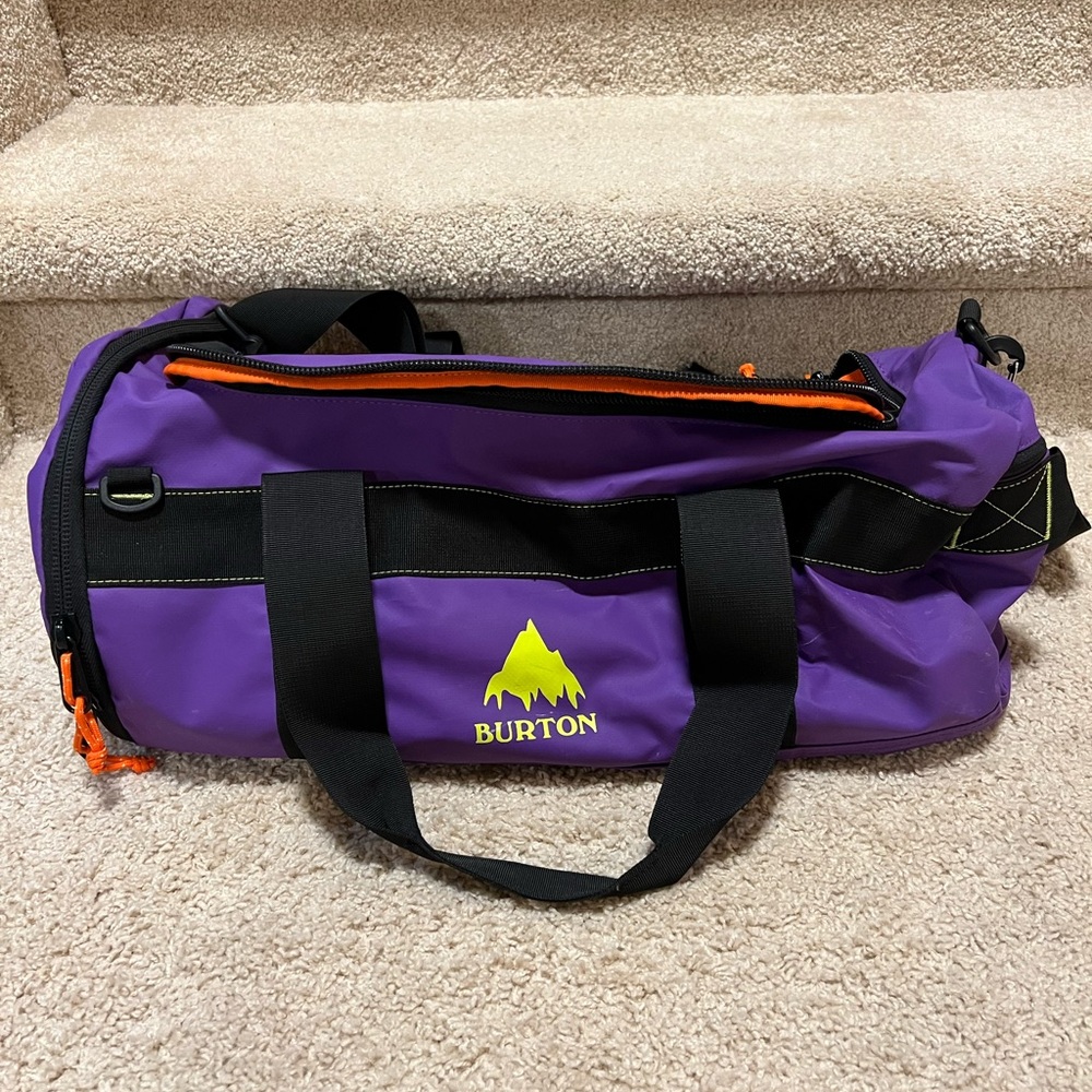 Burton Purple and Black Duffel Bag